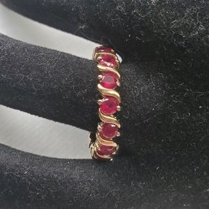 Ruby eternity ring sz 7